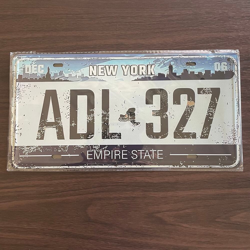 Decorative 6” x 12” Metal Sign ~ New York Auto License Plate